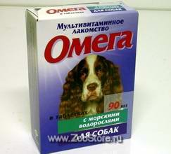 126 ВИТАМИНЫ ОМЕГА  для собак Водоросли  90  таблеток