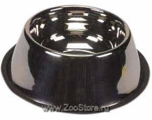 120 МИСКА круглая металлическая кокер спаниеля (на резине, напольная)