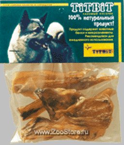 TiTBiT 10052 Лакомство Сухожилия говяжьи малые для собак (полипропиленовый пакет)
